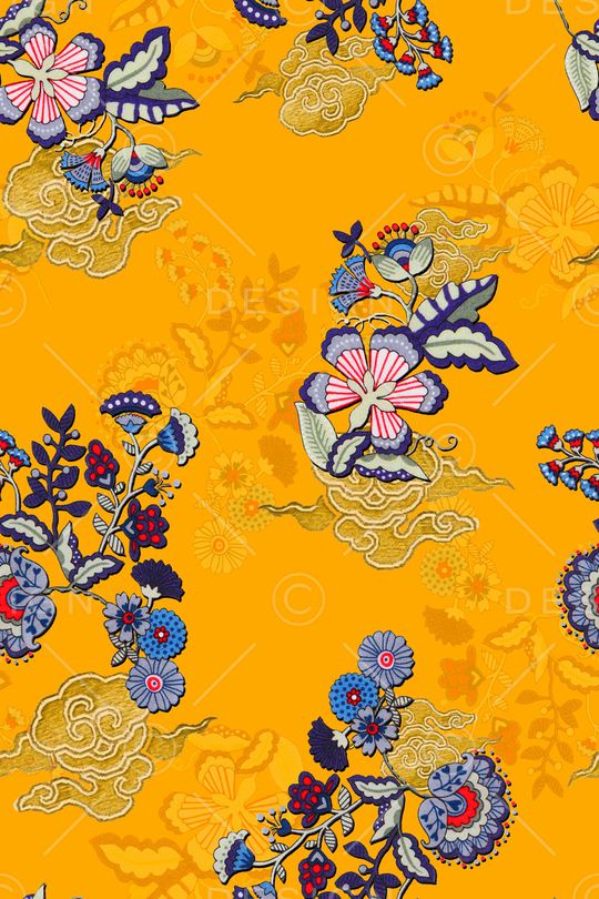 花卉印花华亿平台图片