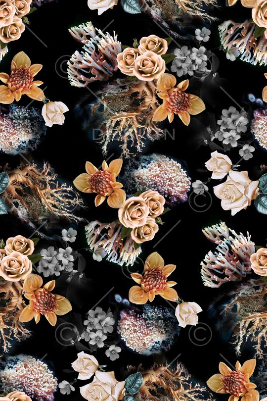 花卉印花华亿平台图片