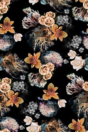 花卉印花华亿平台图片