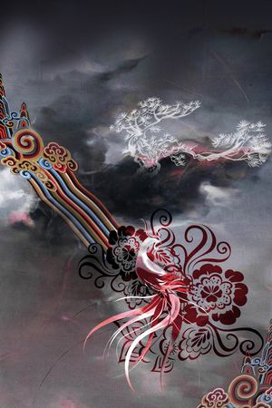 中国风定位花印花华亿平台图片