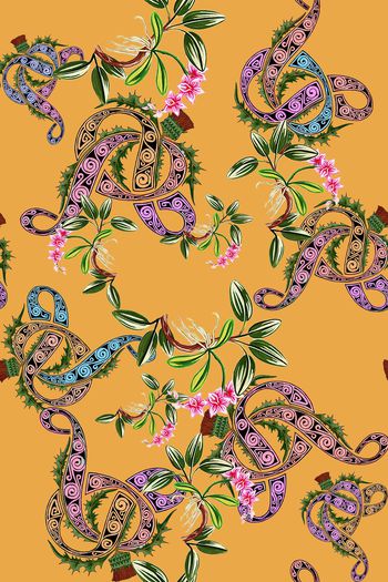 佩斯利印花华亿平台图片