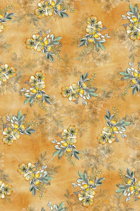 彩底花卉印花华亿平台图片