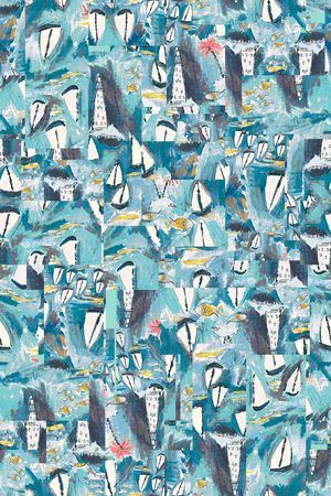 帆船印花华亿平台图片