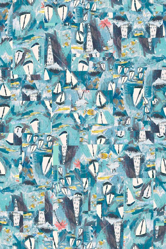 帆船印花华亿平台图片