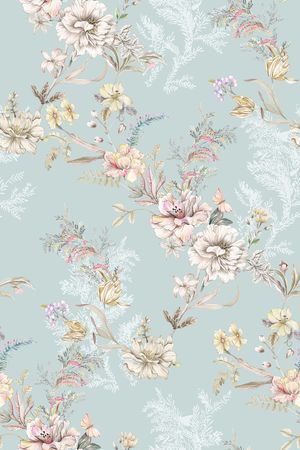 抽象花卉印花华亿平台图片