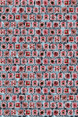 几何花卉印花华亿平台图片