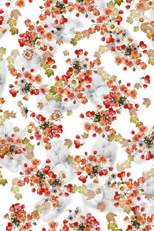 民族花卉印花华亿平台图片