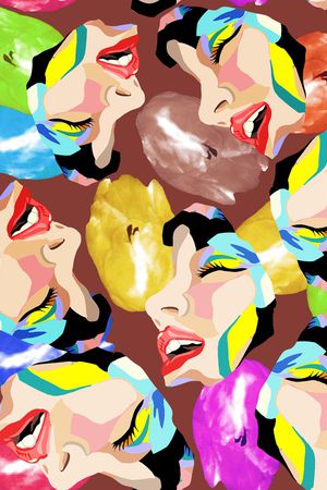 卡通人物印花华亿平台图片