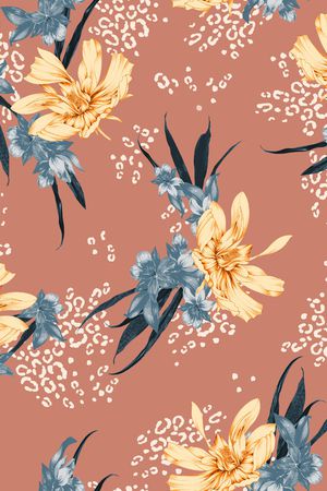 动物花卉印花华亿平台图片