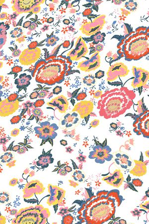 抽象花卉印花华亿平台图片