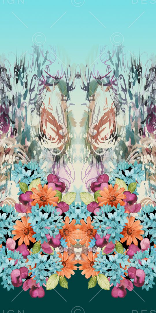 花卉印花华亿平台图片