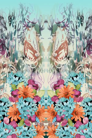 花卉印花华亿平台图片