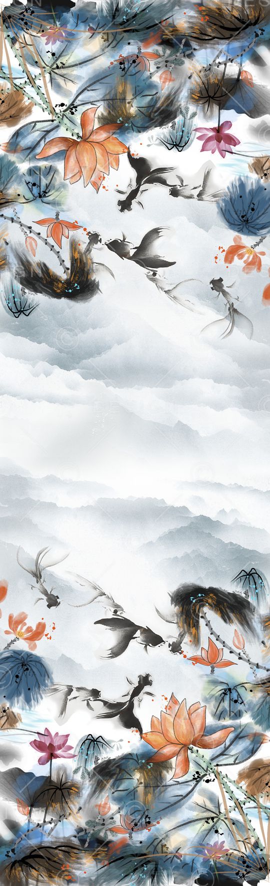 荷花印花华亿平台图片