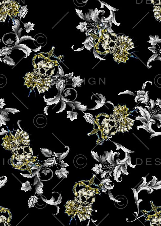 骷髅印花华亿平台图片