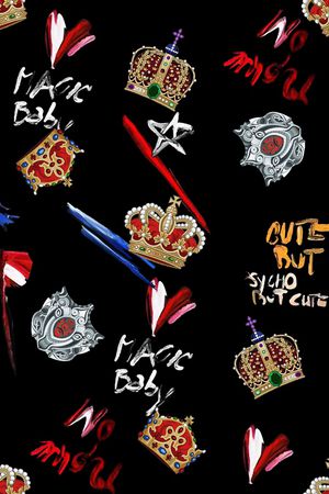 字母印花华亿平台图片