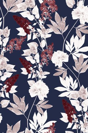 花卉蝴蝶印花华亿平台图片