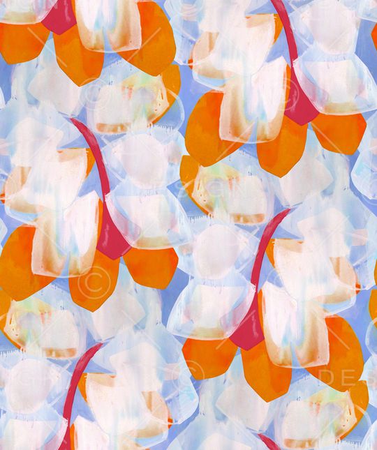 抽象水彩印花华亿平台图片