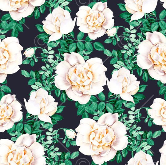 手绘花卉印花华亿平台图片