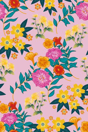 花卉印花华亿平台图片