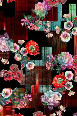 几何印花华亿平台图片