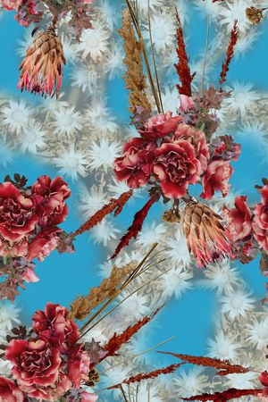 鲜花印花华亿平台图片