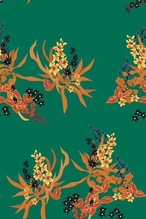 清爽底花卉印花华亿平台图片