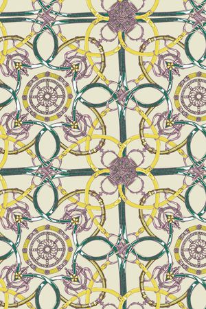 几何花卉印花华亿平台图片