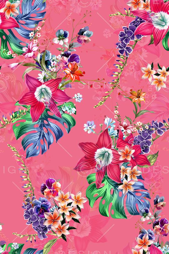 花卉印花华亿平台图片