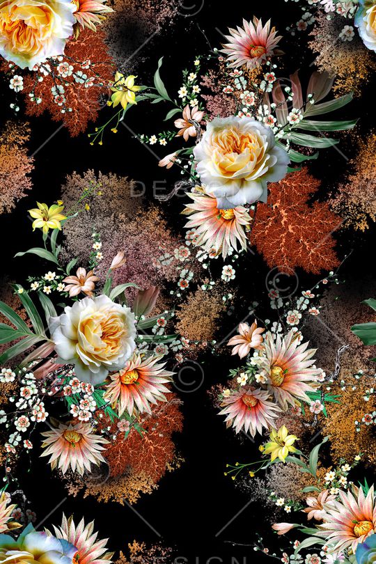 花卉印花华亿平台图片