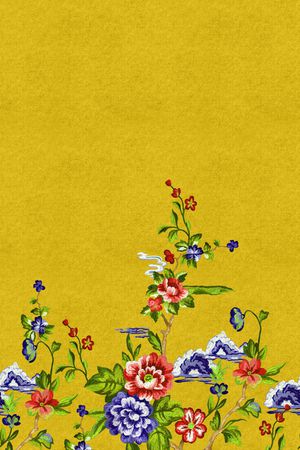 刺绣花卉印花华亿平台图片