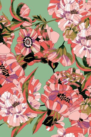 花卉印花华亿平台图片