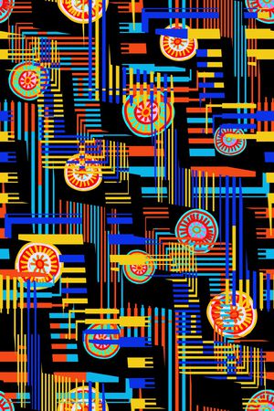 几何印花华亿平台图片