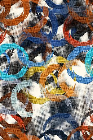 抽象男装印花华亿平台图片