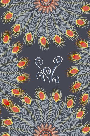 羽毛印花华亿平台图片