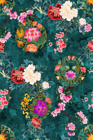 复古印花华亿平台图片