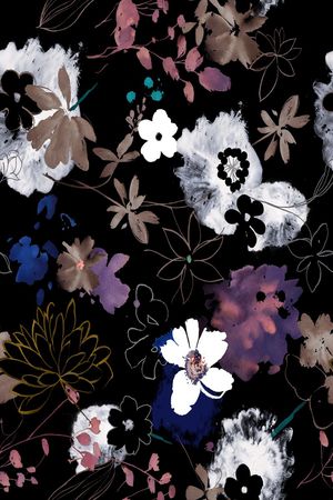 抽象花卉印花华亿平台图片