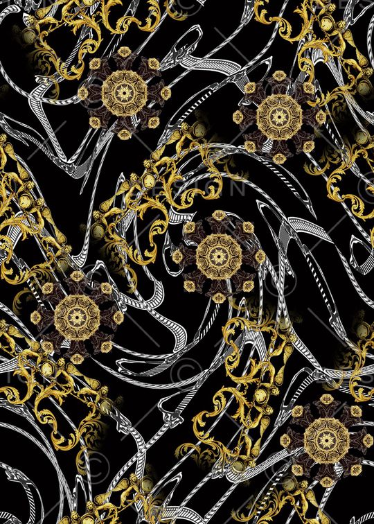 抽象花卉印花华亿平台图片