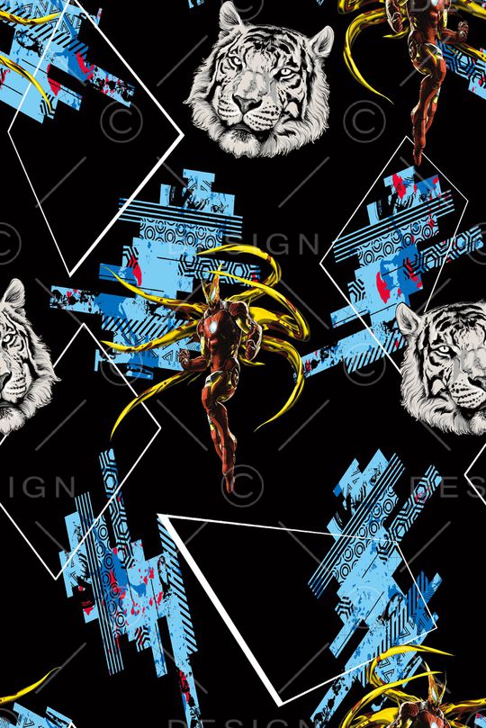 几何印花华亿平台图片