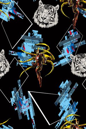 几何印花华亿平台图片