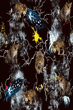 羽毛印花华亿平台图片