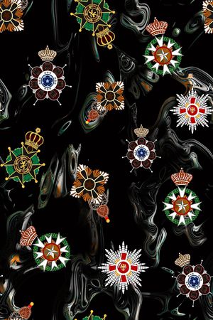 抽象男装印花华亿平台图片