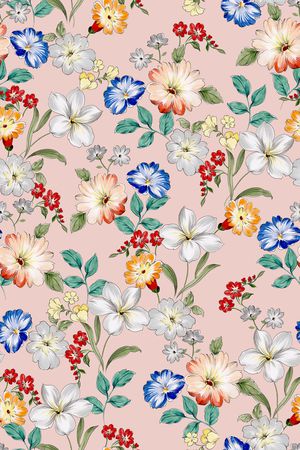 花卉印花华亿平台图片