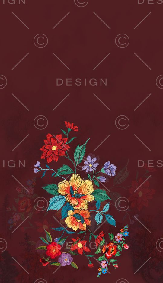 女装定位花印花华亿平台图片