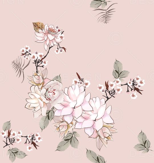 玉兰花印花华亿平台图片