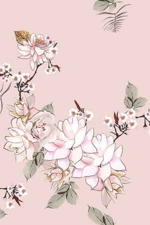 玉兰花印花华亿平台图片