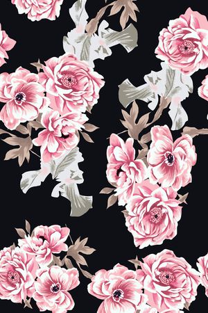 清爽底花卉印花华亿平台图片