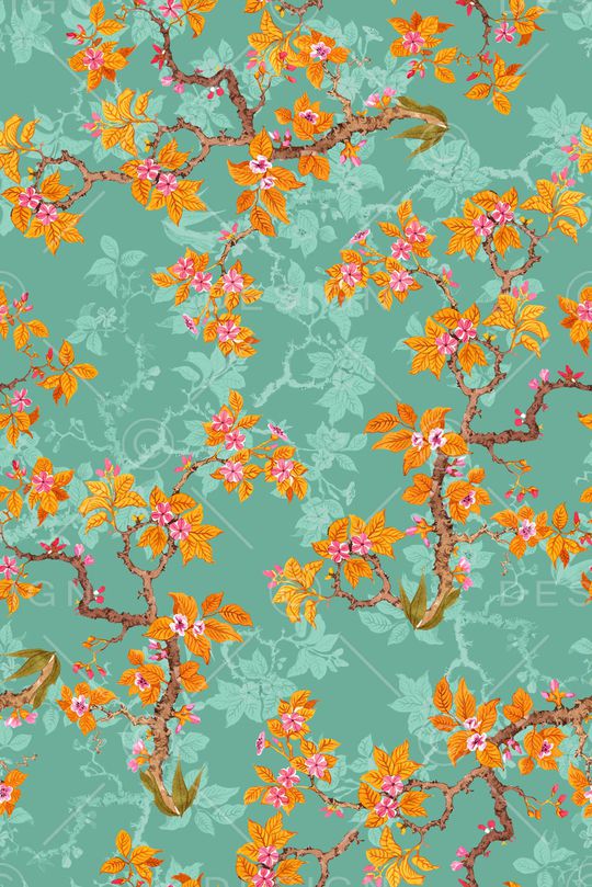 绿植树叶印花华亿平台图片