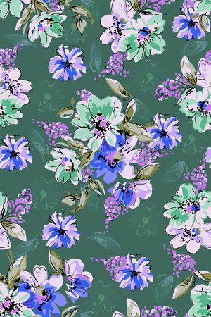 花卉印花华亿平台图片