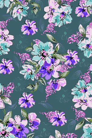 花卉印花华亿平台图片