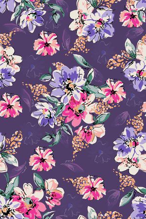 花卉印花华亿平台图片